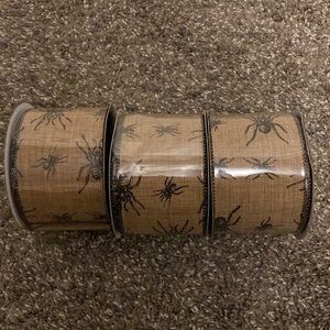 Celebrate It Halloween Decor Wire Ribbon Spiders Crafts Bows Wreaths 2.5” NEW